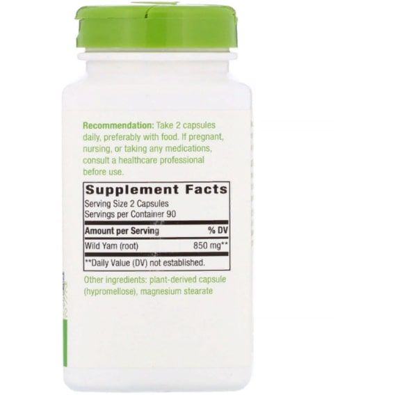 Дикий ямс Nature's Way Wild Yam Root 425 mg 180 Veg Caps NWY-15350 | Зображення 1