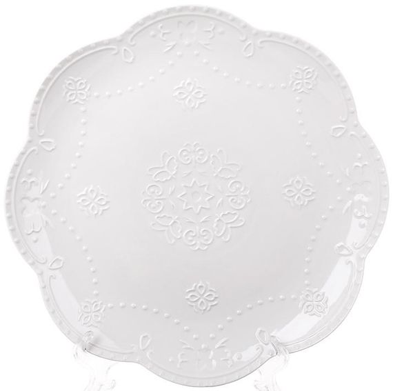 Тарілки фарфорові набір 3 штуки White Lace D=20см