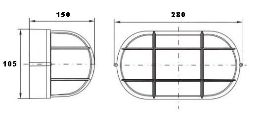 Светильник НПП1201 100W E27 IP65 овал белый Ny95000576 | Зображення 1