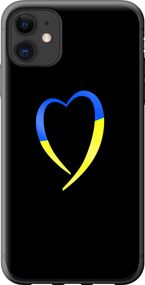 Чехол на iPhone 11 Жёлто-голубое сердце "885u-1722-17620"