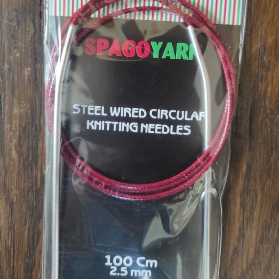 Спиці кругові металеві SpagoYarn 100 см, 2.5 мм (№2.5) для в'язання | Зображення 3