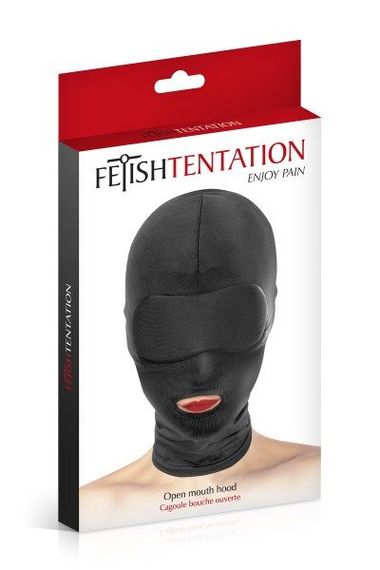 Капюшон для БДСМ с открытым ртом Fetish Tentation Open Mouth Hood | Зображення 1