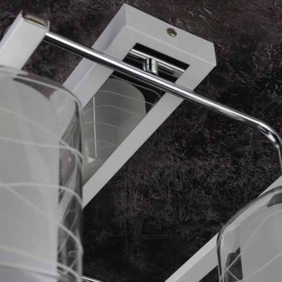 Люстра стельова на 4 лампочки 25724 Білий 29х37х39 см. | Зображення 2