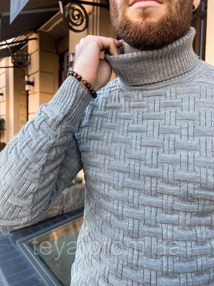 Свитер мужской, цвет серый, размеры XXL, XL, L FA_003316 | Зображення 4