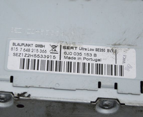 Магнітола штатна Seat Ibiza IV 2008-2012 Автомагнітола радіо Сеат Ібіза 4 6J0035153B | Зображення 6