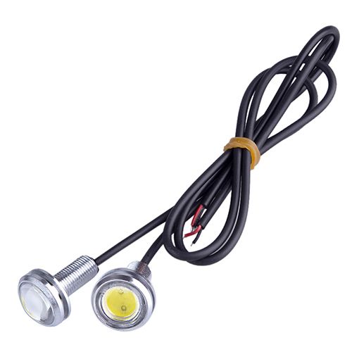 Болти для кріплення номеру 23-COB 12V хромовані 2 шт  White