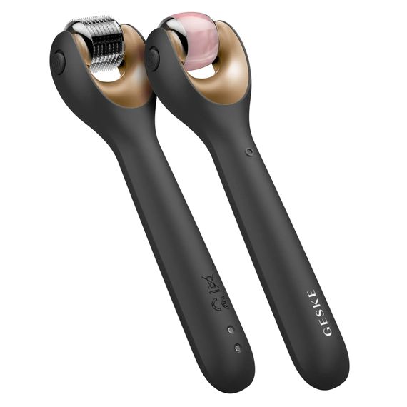 Электронный роллер для лица с микроиглами GESKE MicroNeedle Face Roller 9в1 gray, Серый | Зображення 5