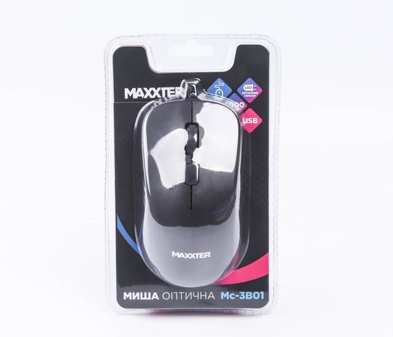 Миша дротова Mc-3B01, оптична, 3 кнопки, USB, чорна | Зображення 3