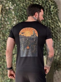 Тактическая потоотводящая футболка  Донецька область black ДЛ7401