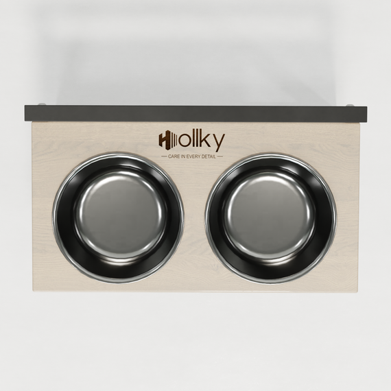 Миски на регулируемой подставке для средних собак Hollky Flex M (2 × 0.85 л) FM-422530-GRWH | Зображення 4