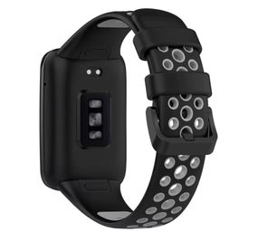 Силиконовый ремешок Primo Perfor Classic для фитнес браслета Xiaomi Smart Band 7 Pro - Black-Grey