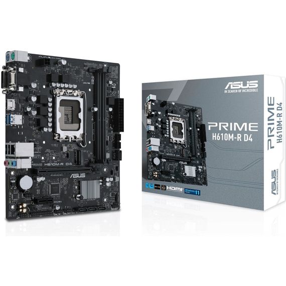 Материнcкая плата ASUS PRIME H610M-R D4-SI s1700 H610 2xDDR4 M.2 HDMI D-Sub DVI mATX White BOX WITH ACCESSORY 90MB1B40-M0ECY0 | Зображення 7