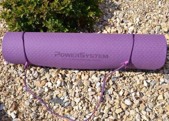 Килимок для йоги та фітнесу Power System PS-4060 TPE Yoga Mat Premium Purple (183х61х0.6) (4060PI-0) | Зображення 3