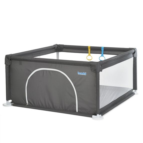 Дитячий манеж MR 1339-G, сірий, ширина з ніжками 132 см