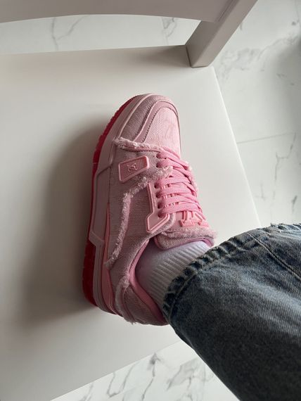 Кросівки Lou1is Vu1it1ton Trainer Triple Pink | Зображення 3