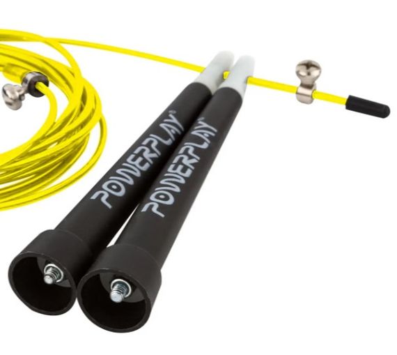 Скакалка швидкісна PowerPlay 4202 Ultra Speed Rope Жовта 2,9 м (PP_4202_Yellow) | Зображення 3