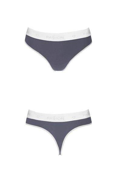 Спортивні бавовняні трусики-стринги Passion PS007 PANTIES, Темно-сірий, M, M | Зображення 4