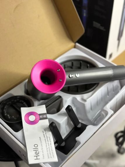 Фен Super Hair Dryer рожевий з іонізацією та турборежимом 5 насадок (Y-2) | Зображення 1