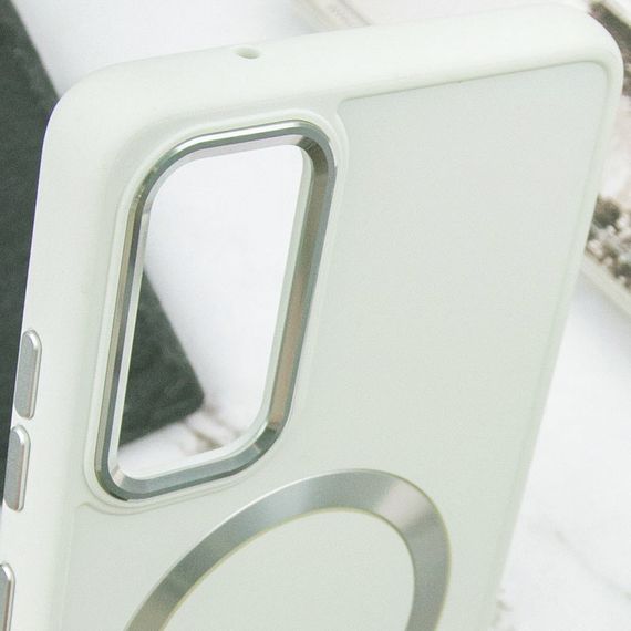 TPU чохол Bonbon Metal Style with MagSafe для Samsung Galaxy S24+ Білий / White | Зображення 4