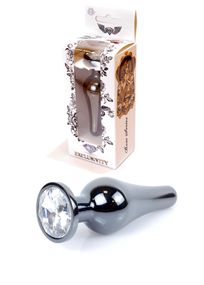 Анальна пробка B - Series HeavyFun Jawellery Dark Silver, прозора