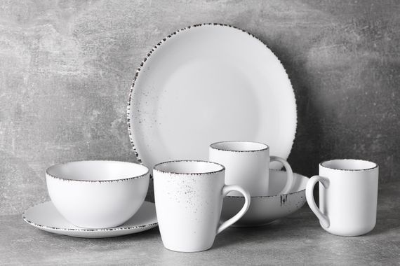 Тарелка суповая Ardesto Lucca, 20 см, Winter white, керамика (AR2920WMC) | Зображення 1