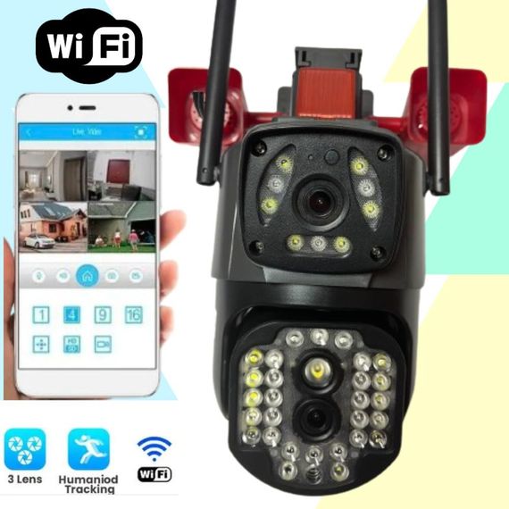 Вулична поворотна IP-камера з мигалкою 200Вт 4K A28B V380 (46282-_1112) | Зображення 2