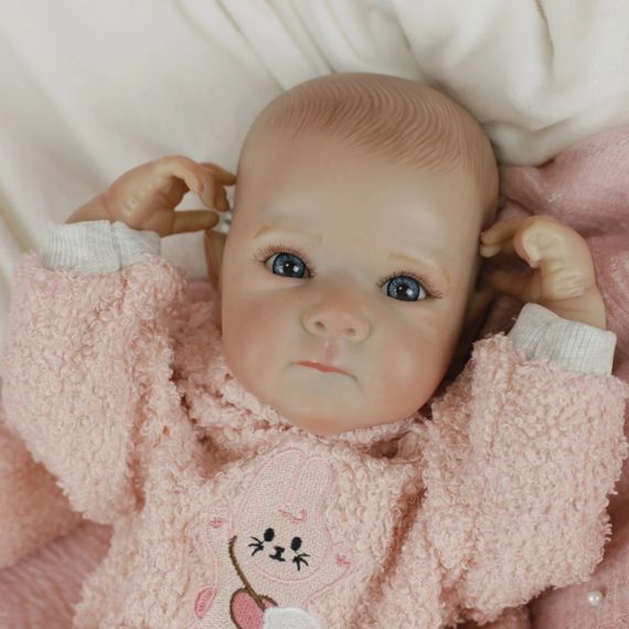 Коллекционная Силиконовая Кукла Реборн Новорождённый Младенец Reborn Девочка Пупс Банни (Виниловая Кукла) 50 см | Зображення 4