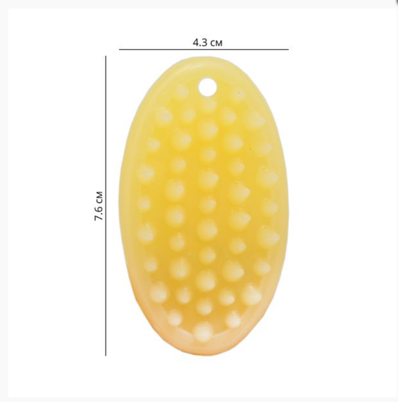 Силиконовая щетка для короткой шерсти Doggy Man Honey Smile Smile розмір 7,5x4 см | Зображення 1