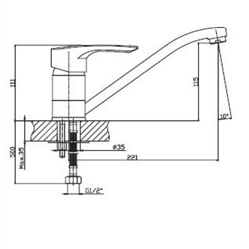 Змішувач для кухні Haiba HANSBERG 004 HB0183 | Зображення 1
