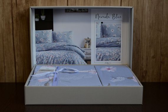 Постельное белье First Choice Homesko Ranforse 200 х 220 см Nevada Blue | Зображення 1