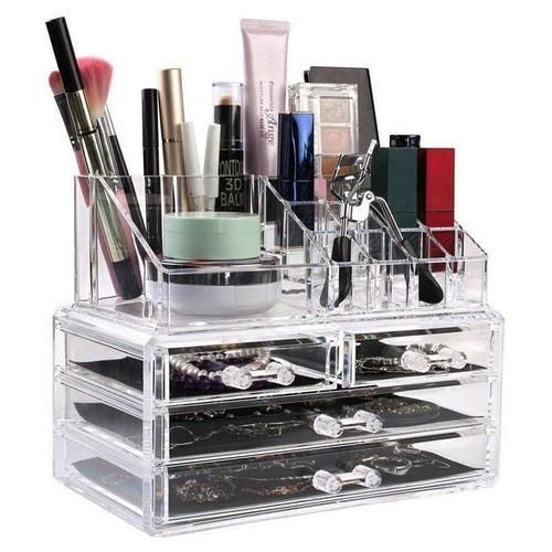Органайзер для зберігання косметики 4DRAWER Акриловий прозорий настільний ящик - бокс для косметики та біжутерії | Зображення 3