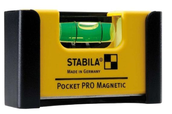 Рівень - міні STABILA Pocket PRO Magnetic магнітний : 7 х 2 х 4 см 17768