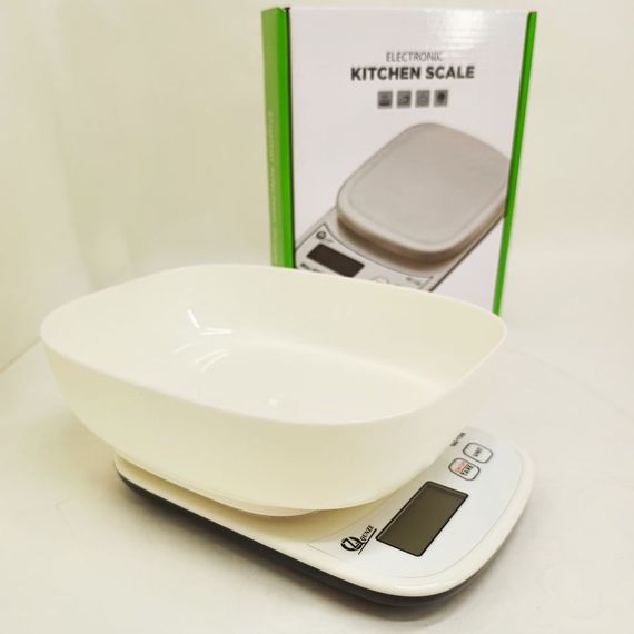 Весы кухонные с LED дисплеем, Весы кухонные с круглой чашей Электронные для взвешивания предметов YQ-73 | Зображення 3