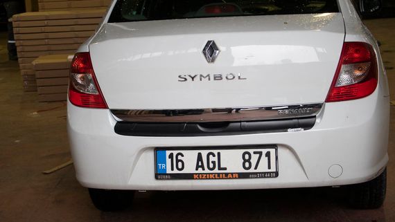 Накладка на задній бампер EuroCap (ABS) для Renault Logan III 2013-2024 рр | Зображення 2