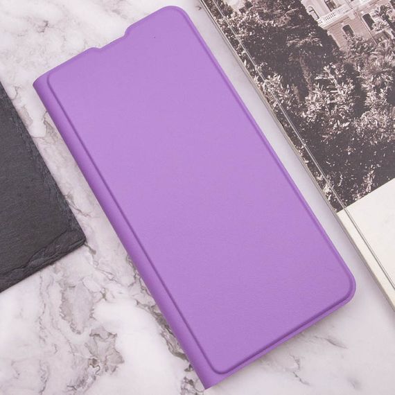 Шкіряний чохол-книжка GETMAN Elegant (PU) для Motorola Moto E40 Бузковий | Зображення 4