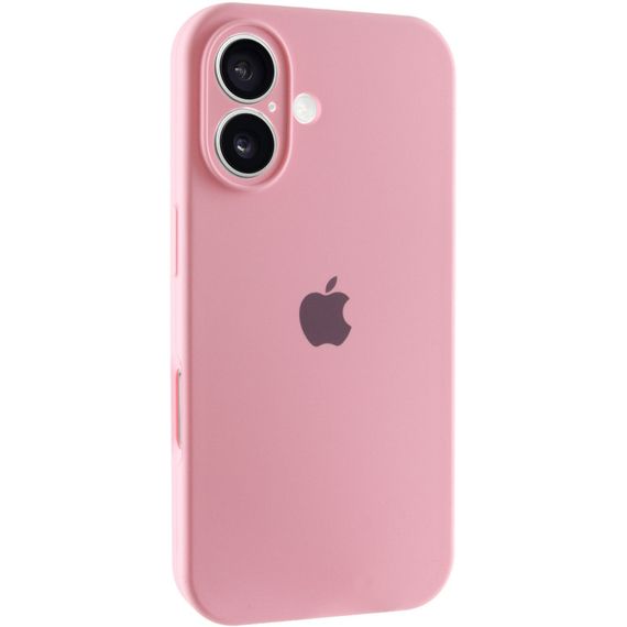Чехол Silicone Case Full Camera Protective (AA) для Apple iPhone 16 (6.1") Розовый / Light pink