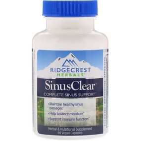 Натуральна добавка для імунітету RidgeCrest Herbals SinusClear 60 Veg Caps RCH587
