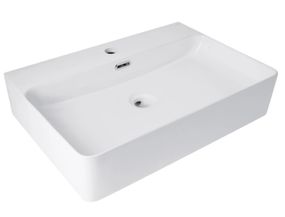 Раковина підвісна Qtap Nando LT 610х420х140 мм, White, прямокутна, без донного клапана QT12116146W