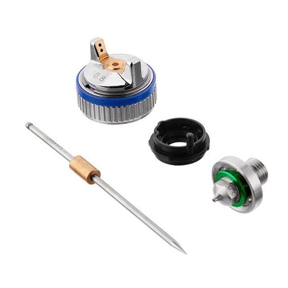 Комплект форсунки 0.8 мм для фарбопульта HVLP II mini PT-0128 (дюза, повітряна головка, голка) INTERTOOL1 | Зображення 1