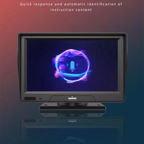 CarPlay, Універсальний 7-дюймовий автомобільний, мультимедійний відеоплеєр із задньою камерою, портативний монит | Зображення 3