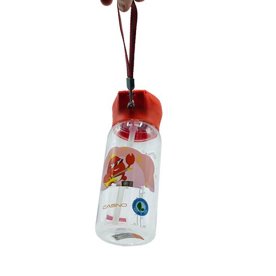 Пляшка для води CASNO 400 мл KXN-1195 Червона (краб) з соломинкою | Зображення 4