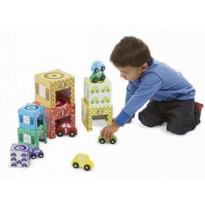Розвиваюча іграшка Melissa&amp;Doug Набір блоків Автомобілі і гаражі (MD12435) | Зображення 3