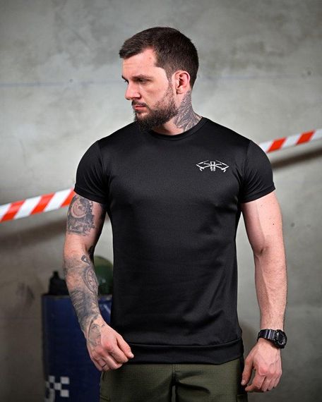 Тактична футболка для відведення поту War Drones black ПП7646 | Зображення 1