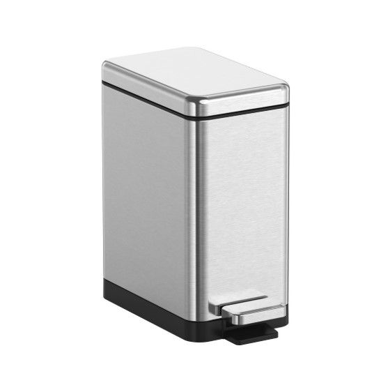 Відро для сміття Koer TC-010210-02 з плавним закриттям, прямокутне, 10 л, нержавійка (KR5597) | Зображення 4