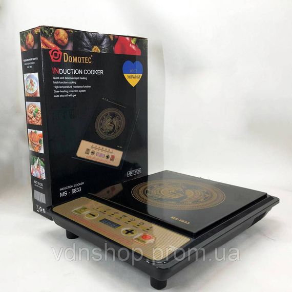 Настільна потужна плита Domotec, Плита підлогова електрична, Побутова електроплитка FI-28 | Зображення 4