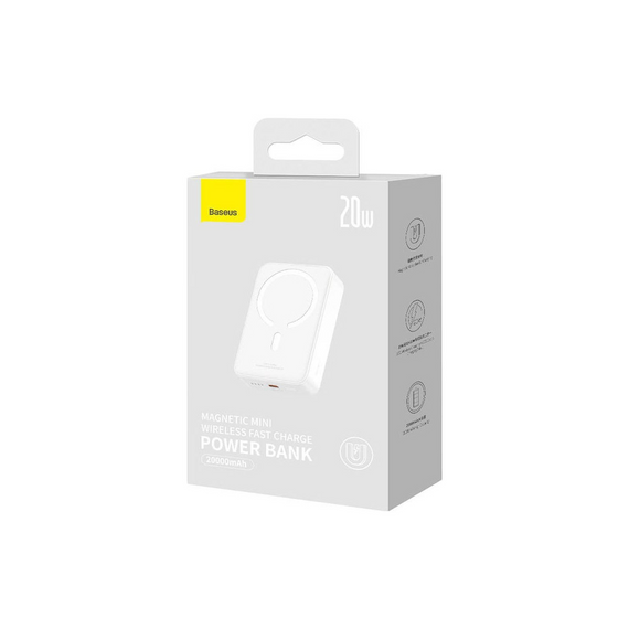 Повербанк Baseus Magnetic Mini 20000mAh 20W, White | Зображення 3