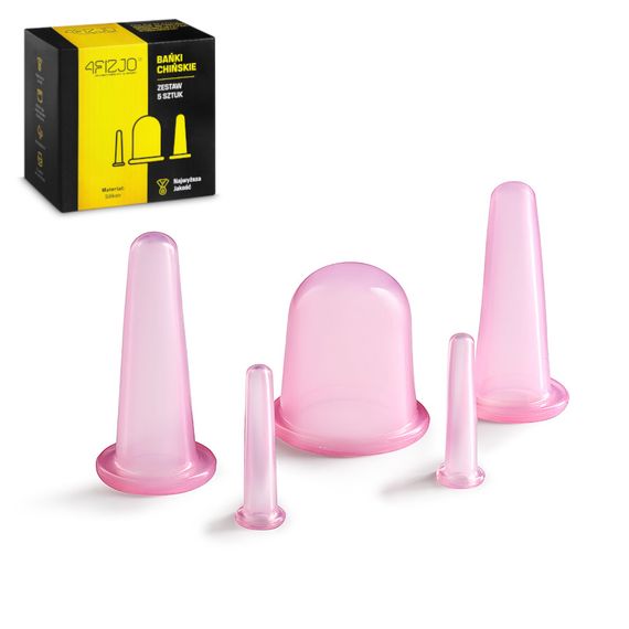 Вакуумні масажні банки 4FIZJO силіконові для тіла (китайські/атницелюлітні банки) 5 шт 4FJ0236 (P-5907739312211) | Зображення 2