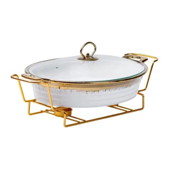 Настільна мармітниця 41х25х15.5 см марміт керамічний для других страв 2 л | Зображення 1