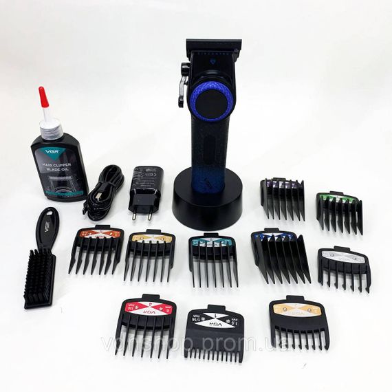Професійна електрична машинка для стрижки VGR, Професійна машинка для стрижки з насадками ED-21