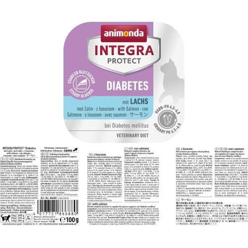 Корм влажный ветеринарный для кошек Integra Protect Diabetes with Salmon при диабете, с лососем, 100 г | Зображення 1